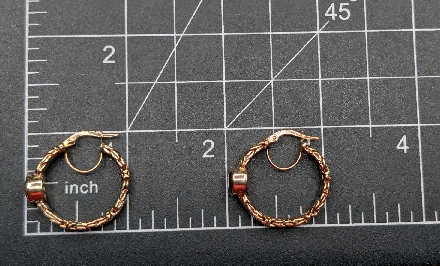 Sterling Silver Gold Vermeil Byzantine Citrine Gemstone OT Turkey Hoop Earrings
