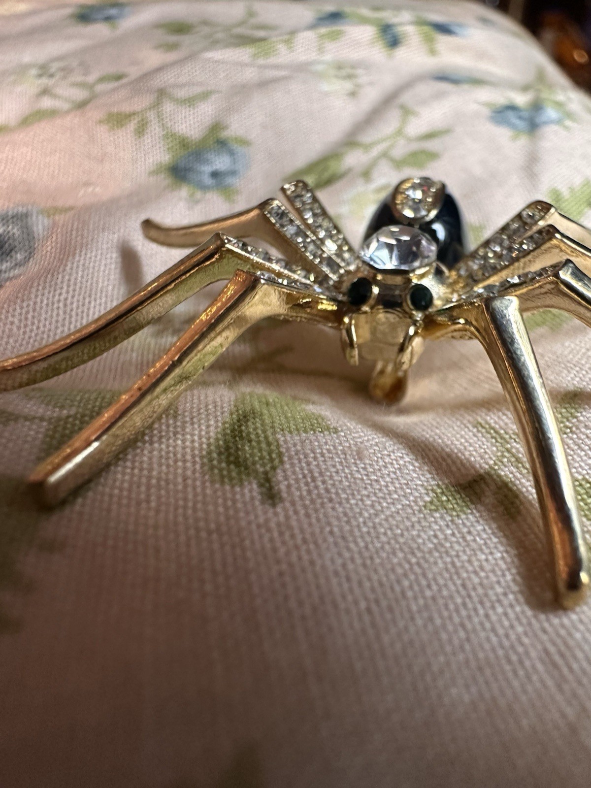Crystal Spider Brooch