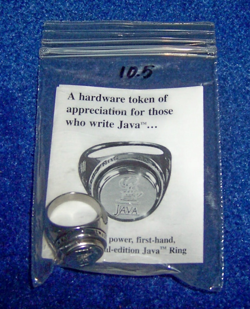 JAVA RING: VERY RARE! Sun Microsystems JAVA ONE Promo – NEW!