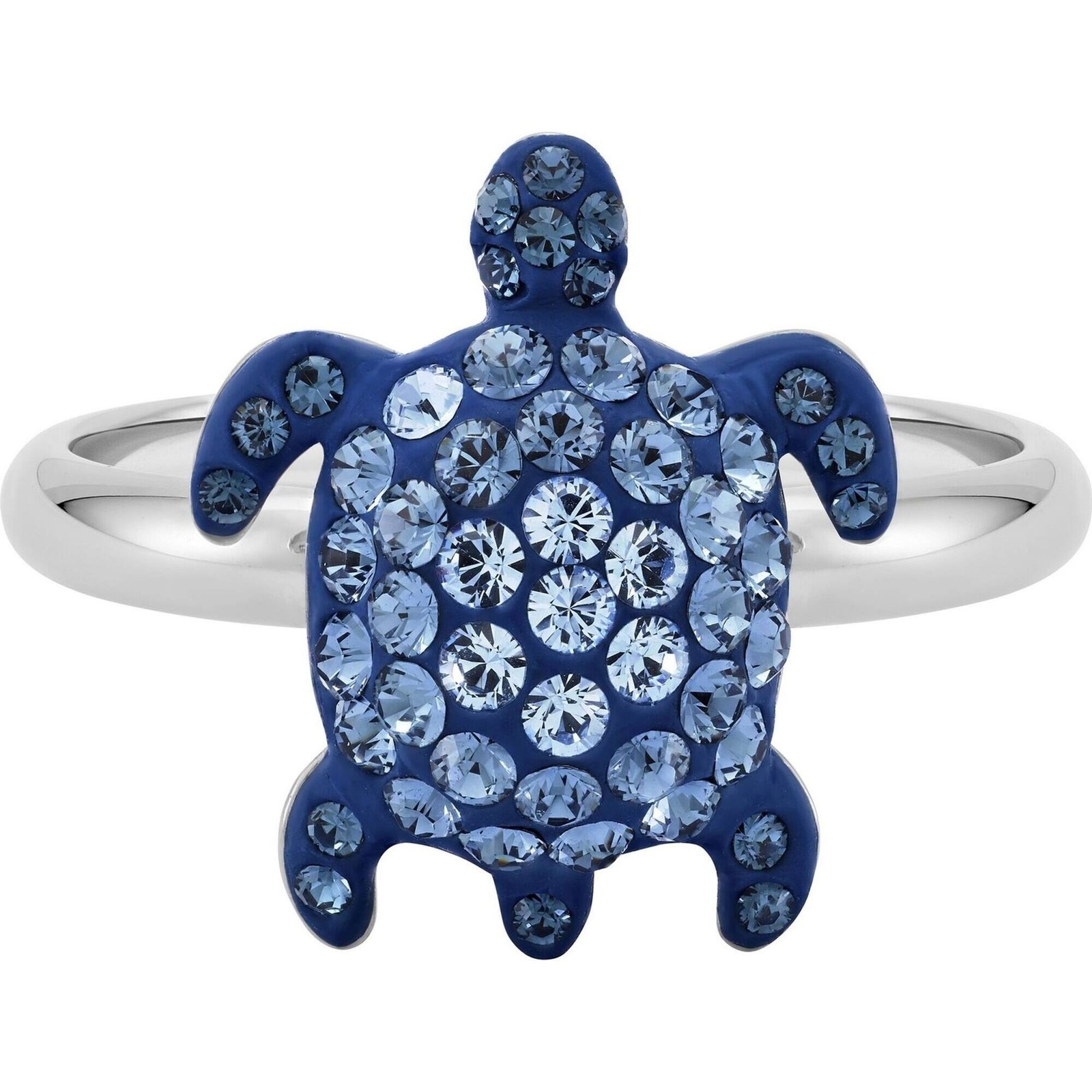Swarovski Women’s Ring Mustique Sea Life Blue Crystals Turtle, Size 7 5524496