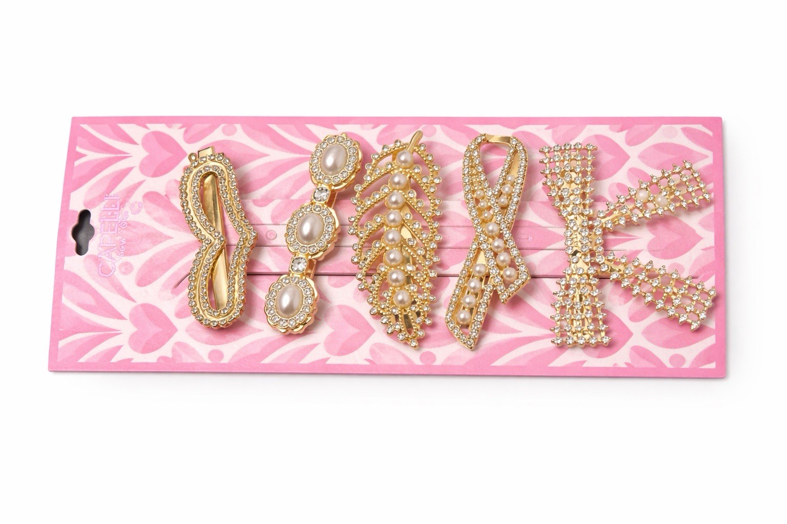 Pearl Hair Clips Gold Rhinestone Barrettes Bridal Hair Accessories Women Wedding