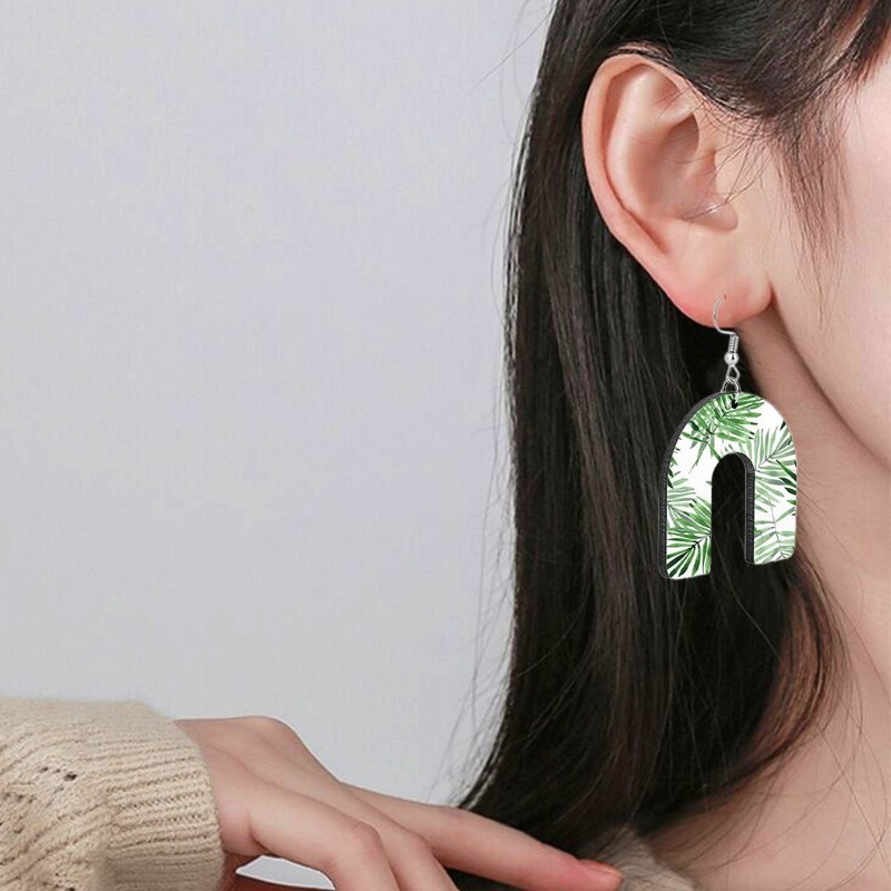 60Pcs Blank Dye Sublimation Earrings with Earrings Cardboard Double Sided Blank