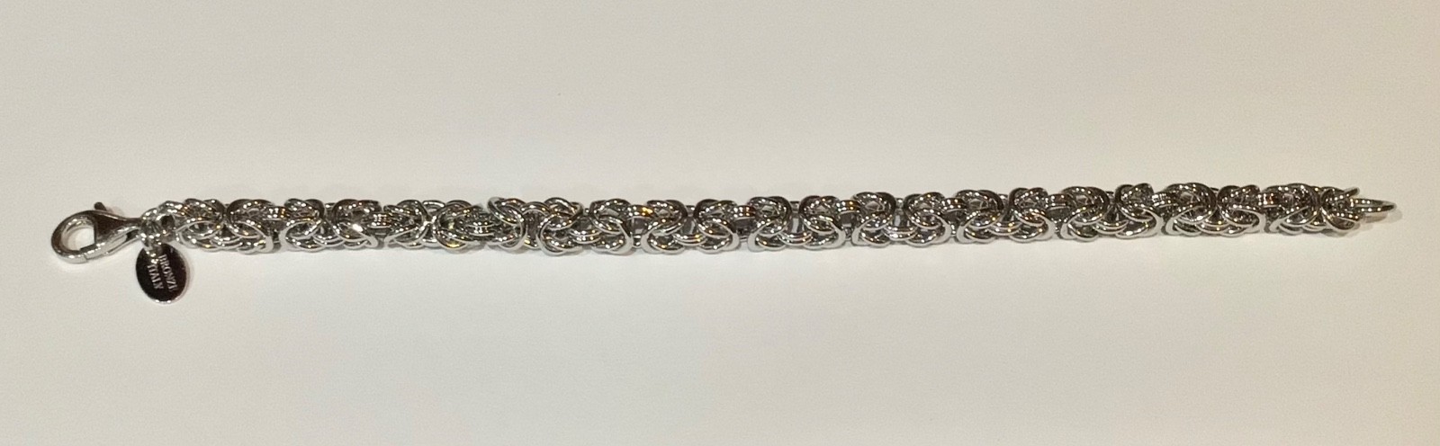 Bellezza Silver-Tone Plated Bronze BYZANTINE 6 1/2″ Bracelet