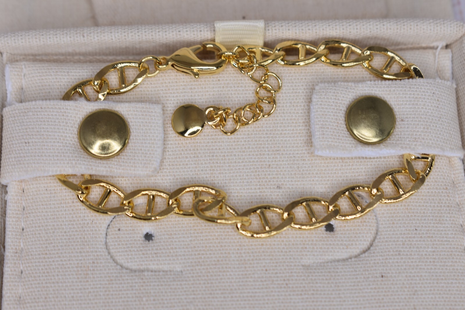 Mayamar Mariner Chain Bracelet 24 Gold Plated 7″ + 1 1/4″ extender NEW NIB