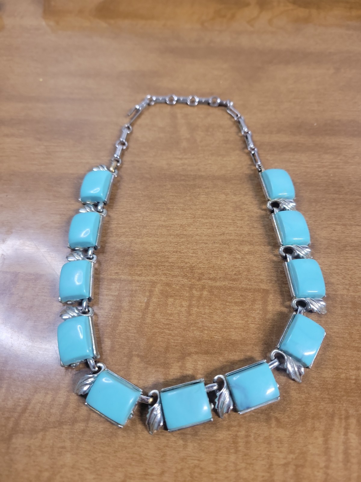 Fashion Silver Tone Neckalce Woth Blue Stones Fashion Great Gift Idea