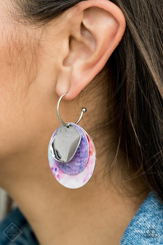 🌺Paparazzi Ride or TIE DYE Multi Hoop Earring 🌺 NWT HTF Fashion Fix 🌺