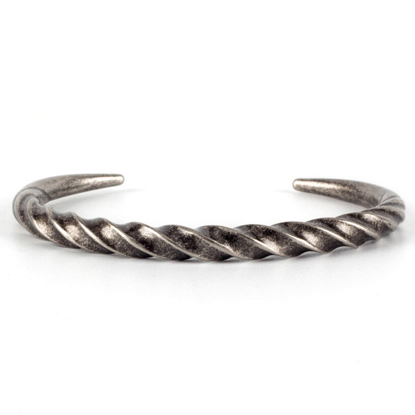 MENDEL 7 Inch Stainless Steel Mens Vintage Mobius Horn Cuff Bangle Bracelet Men