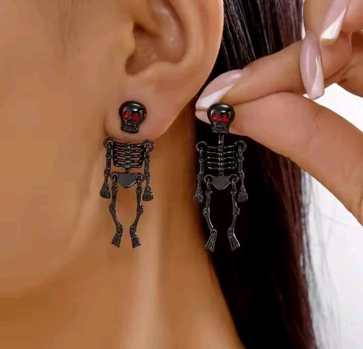 Halloween Earrings Collection Pumpkin Ghost Spider Skeleton Gothic Dangle Gift