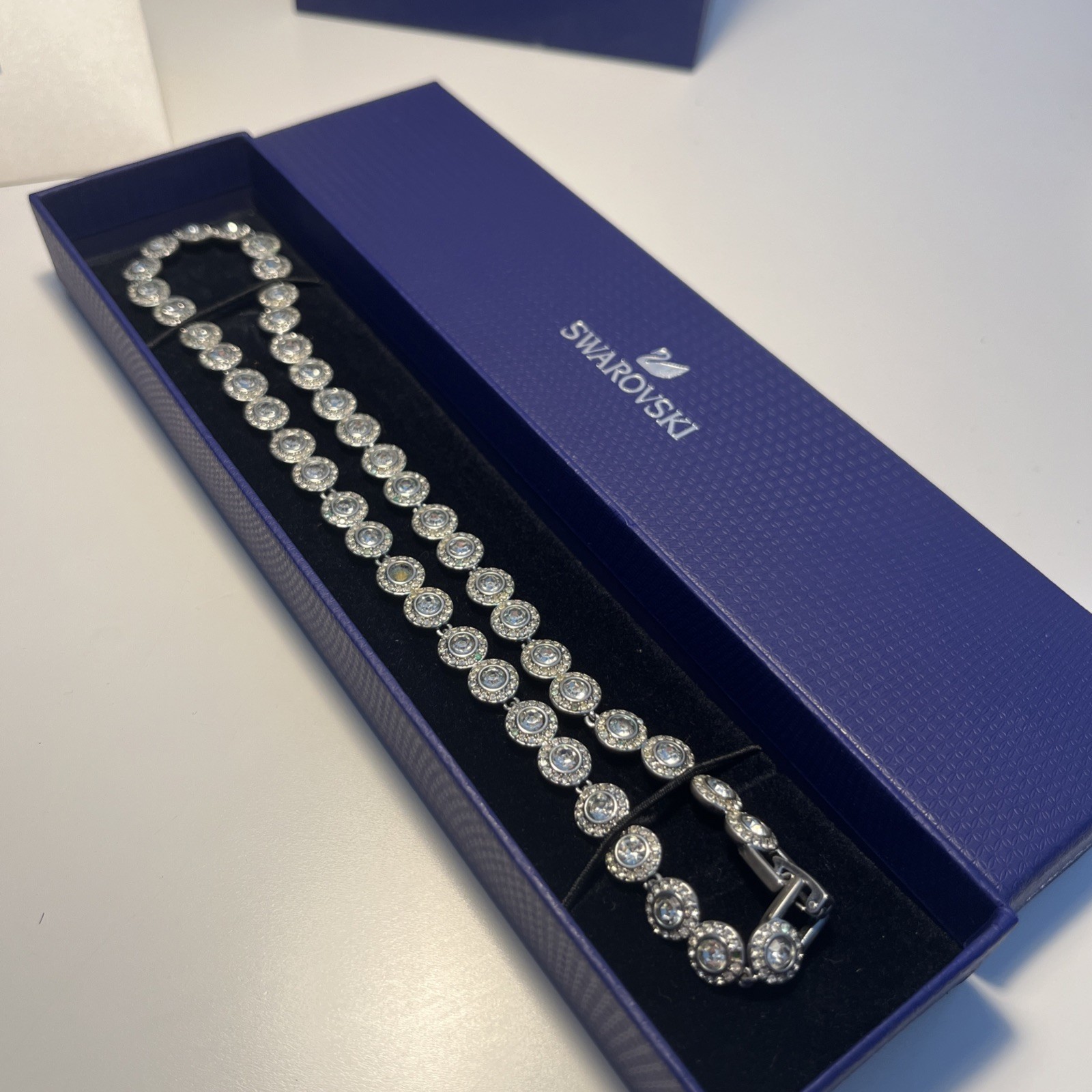 Swarovski Angelic Necklace – Rhodium Plated – READ DESCRIPTION (Damaged/Parts)