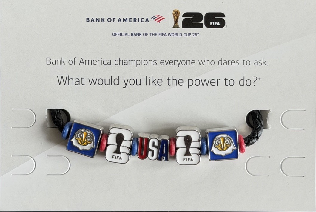 Bank of America FIFA World Cup 26 USA Braided Charm Bracelet