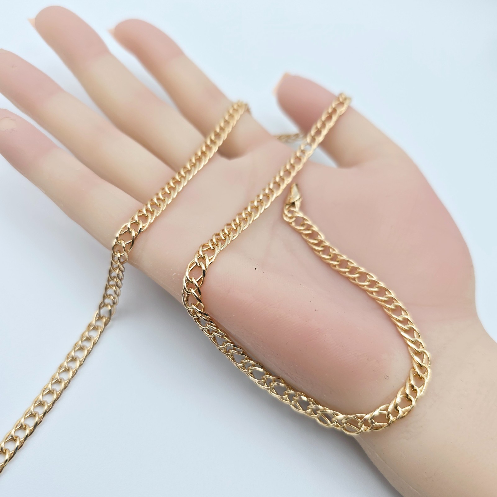 Curb Chain Necklace for Men & Women, 23.6 Inch Length, XPNL0088 Slim Rose Gold