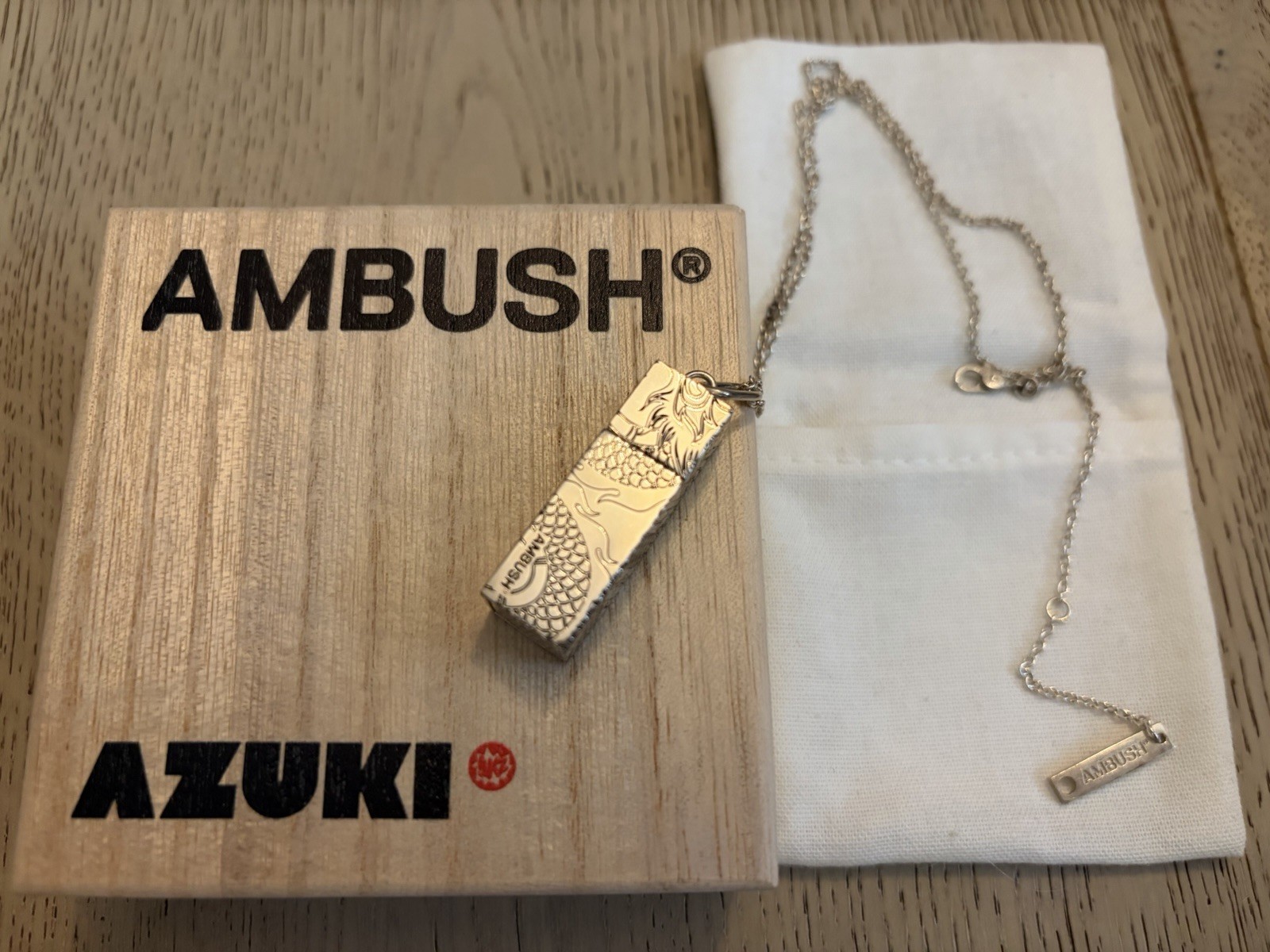 Azuki x AMBUSH Pendant Brand New Silver Dragon Pendant IKZ Stamp