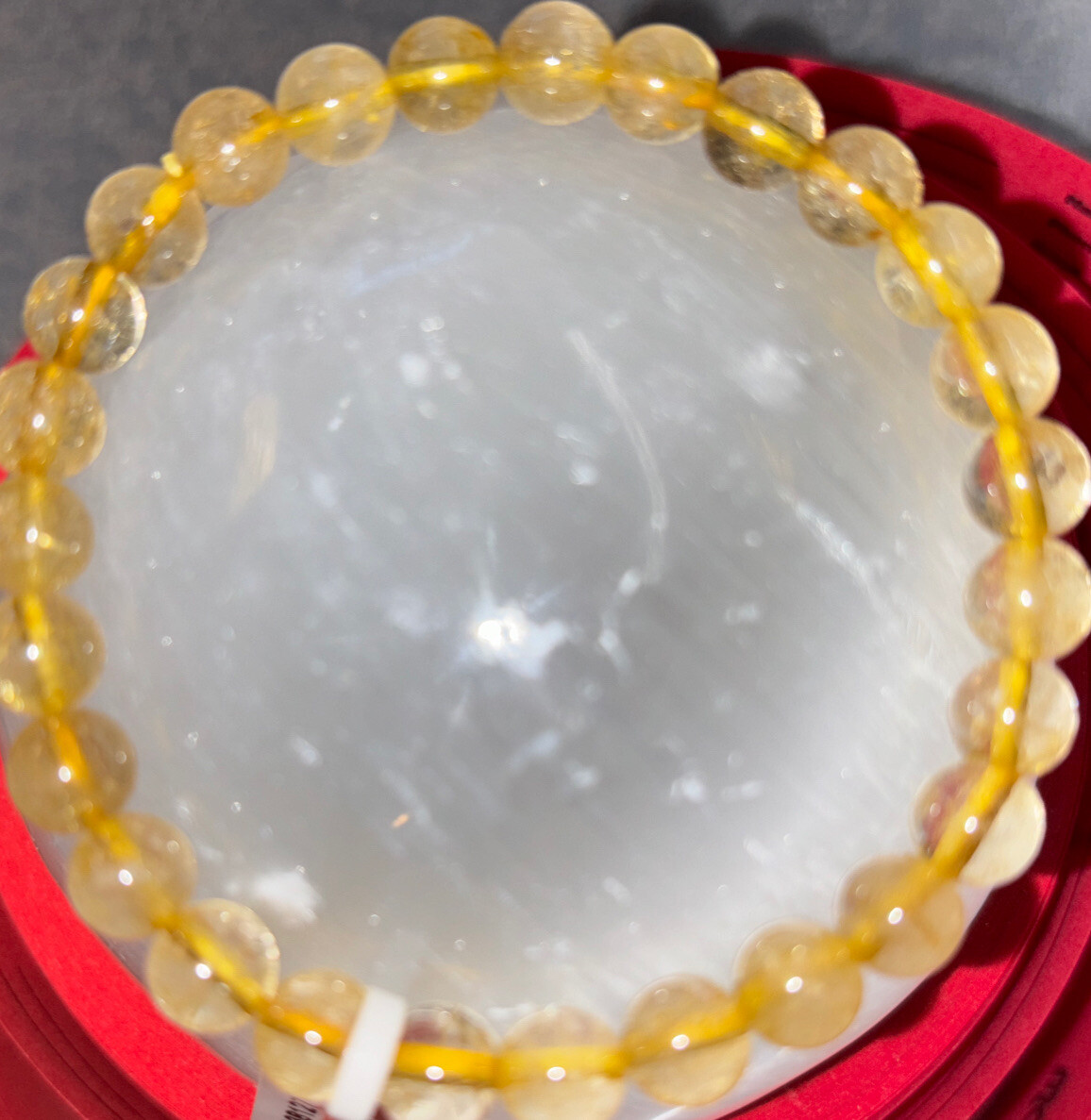 golden rutilated quartz bracelet 6/8 Rd