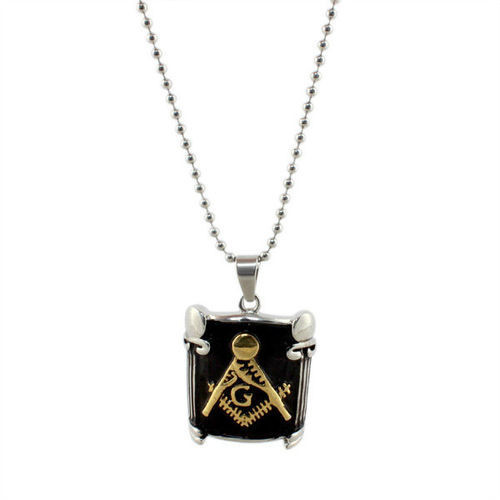 Free Mason Pendant – Freemasonry Pillars Stainless Steel Masonic Necklace Chain