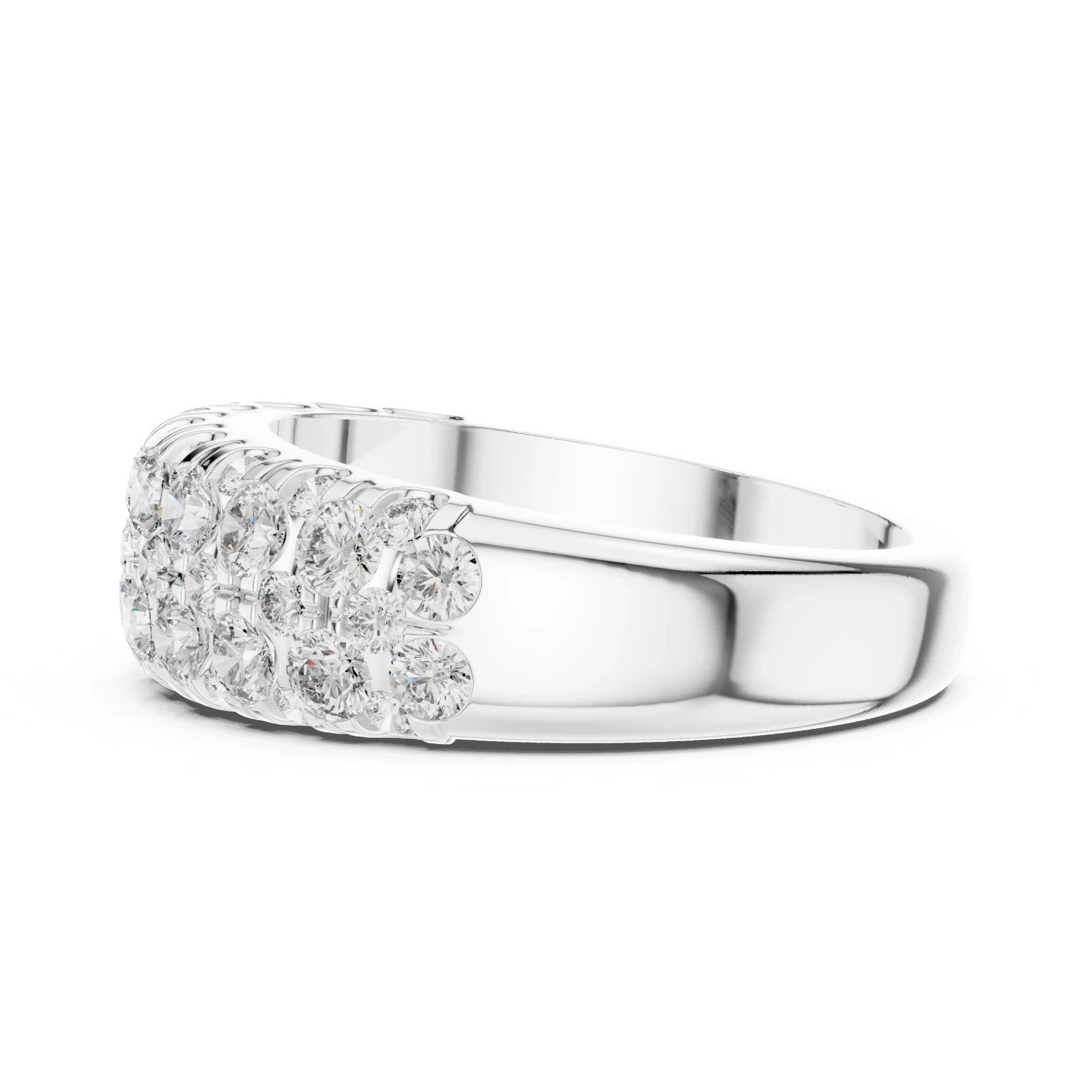 1.91 Ct Round Cut Lab Created Diamond Engagement Ring 14K White Gold Size 8