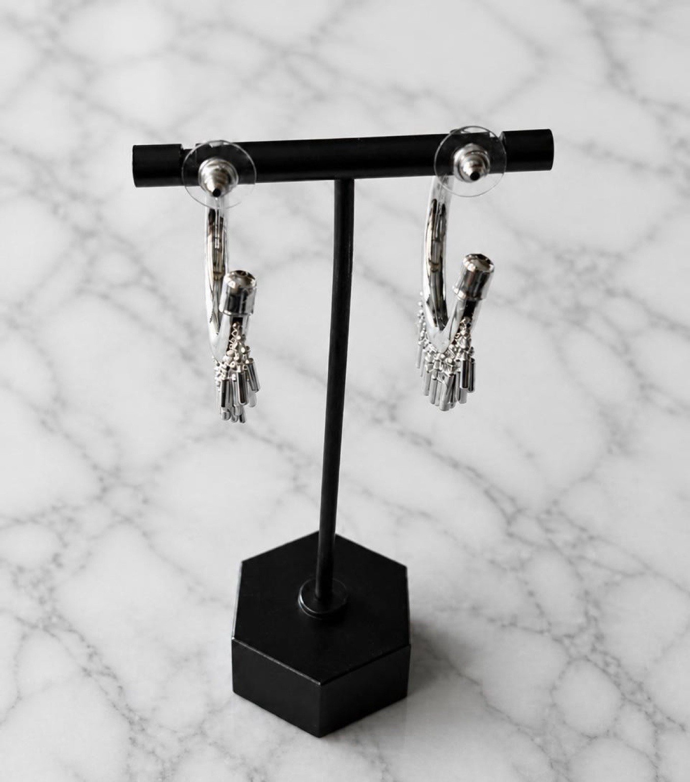 8 OTHER REASONS Draya Michele Abigail Fringe Hoop Earrings