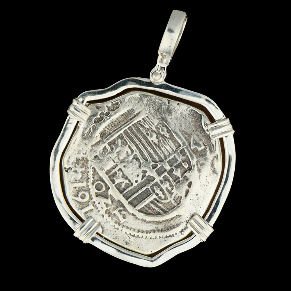 Atocha Sunken Treasure Jewelry – Large Pieces of 8 Silver Coin w/Date Pendant