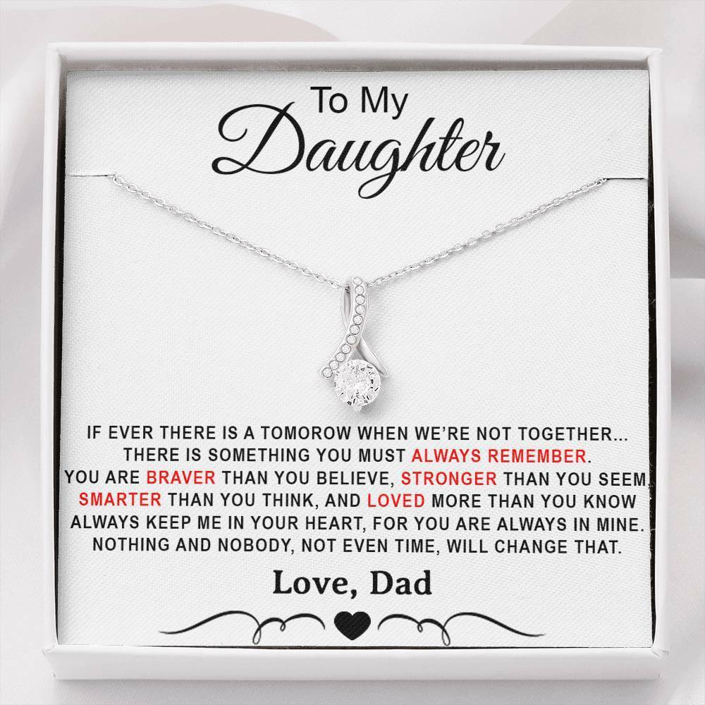 To My Daughter Necklace, Daughter Father Necklace, Daughter Gift from Dad