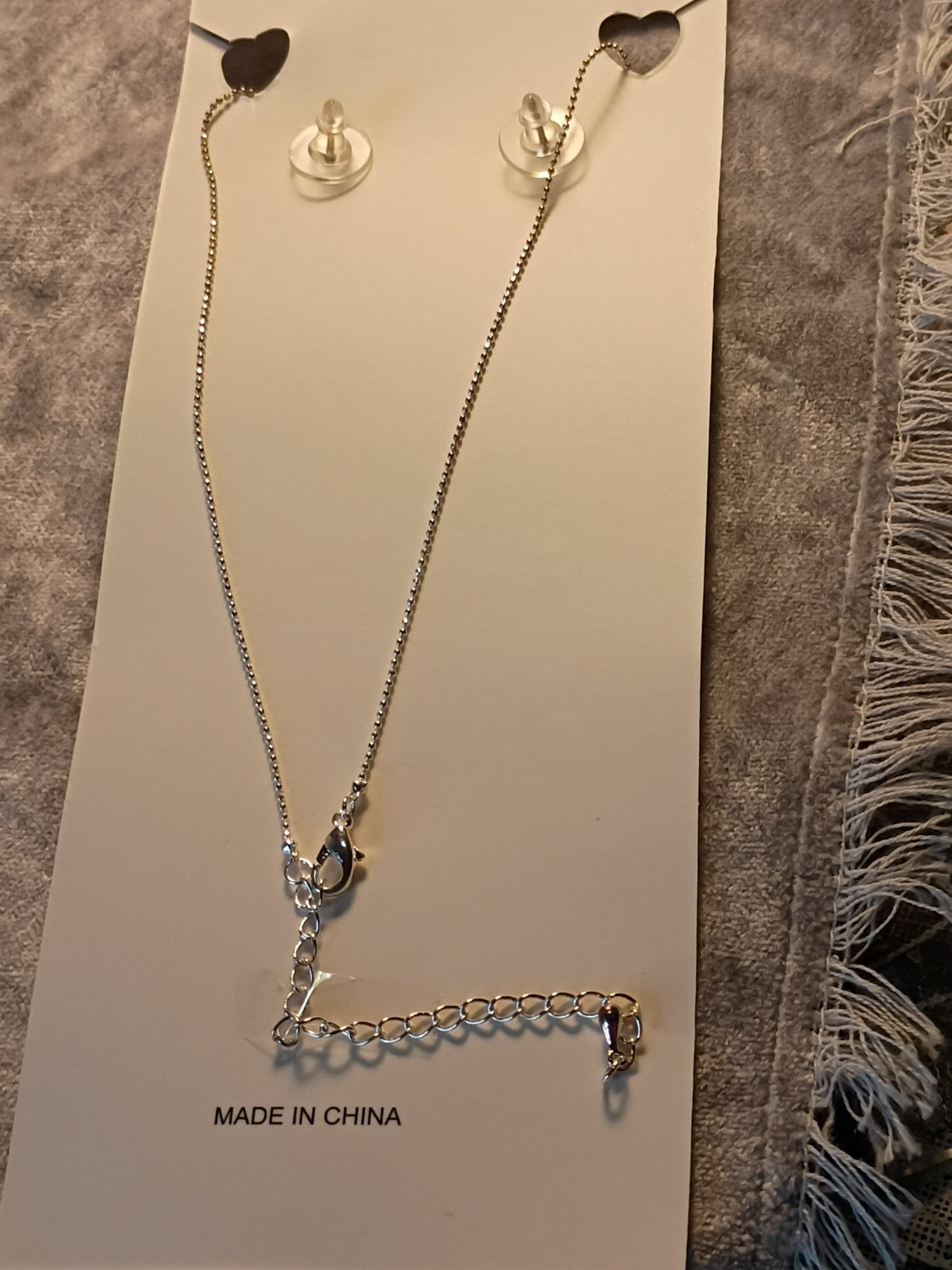 NWT Beauty Collection Austrian Crystal,Plated For Life Necklace & Earring Set.J5