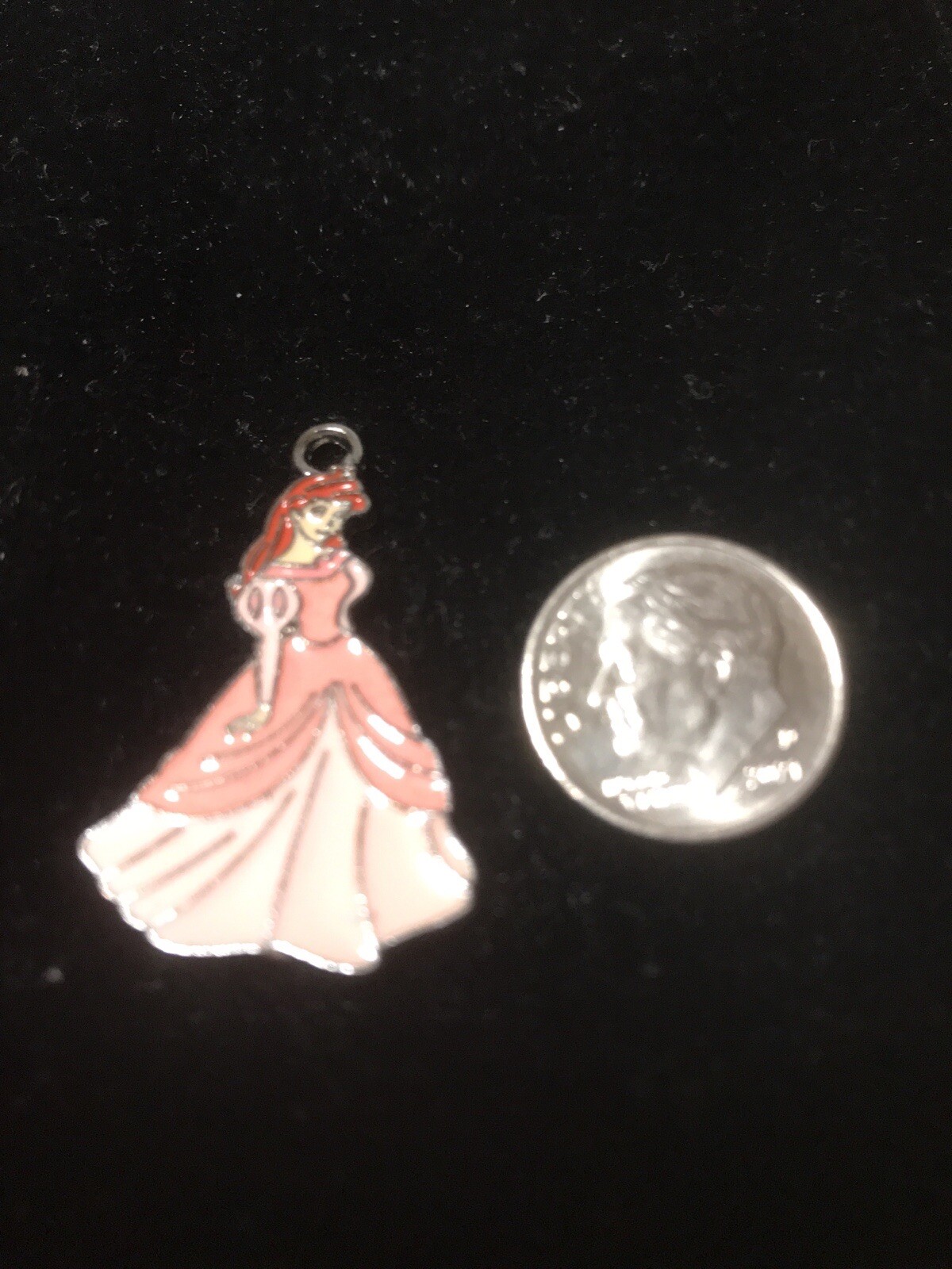 Ariel princess character Enamel charm – Necklace Pendant Charm Style 1A K29