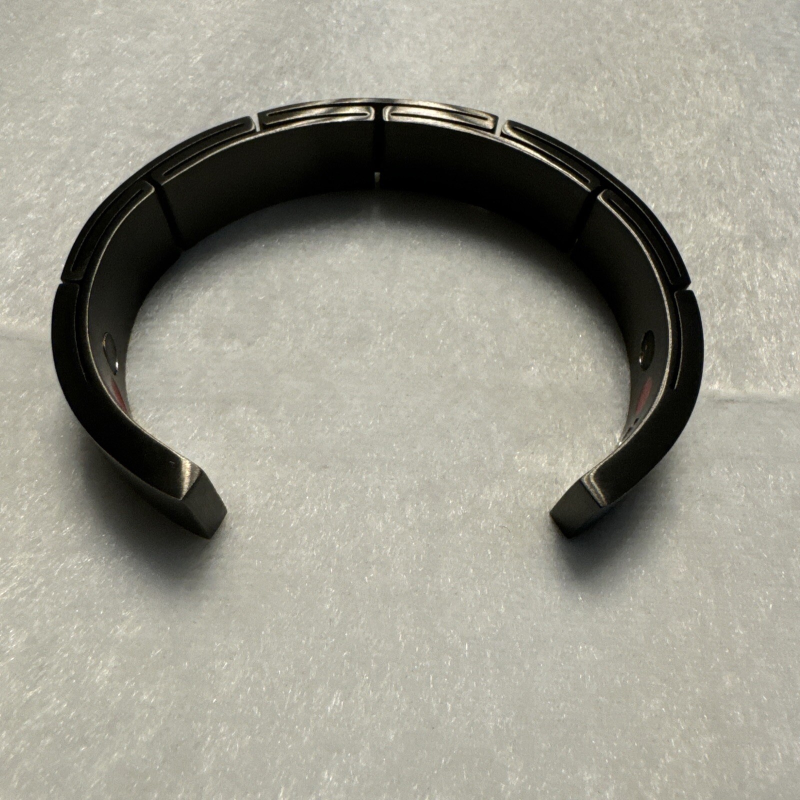Ion-Plated Men’s Wellness Bracelet With Black Sapphire Accent