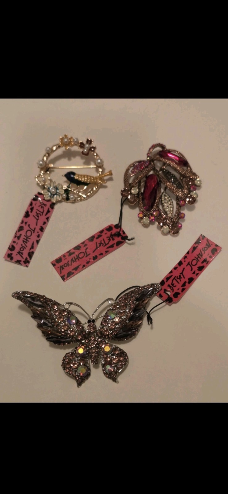 Butterfly Bird Floral Leaf All Occasions Rhinestone Brooch Pin Lot P2-113