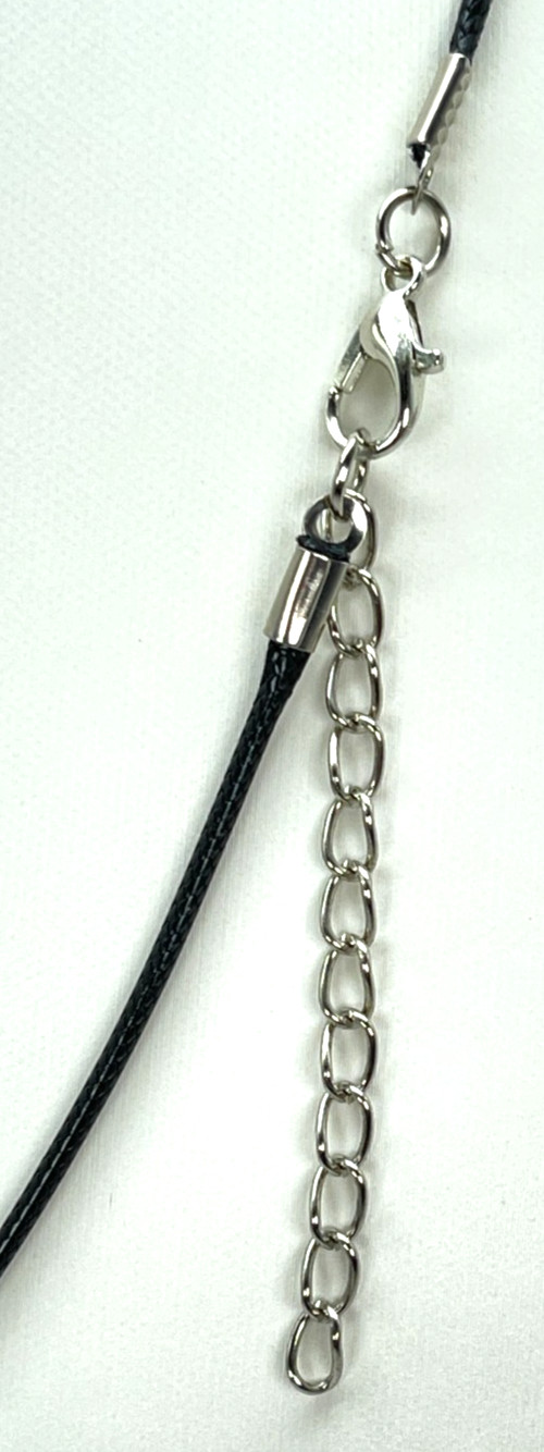 Necklace Silver Tone Starfish Hanging on a Black Cord 18″ + 2″