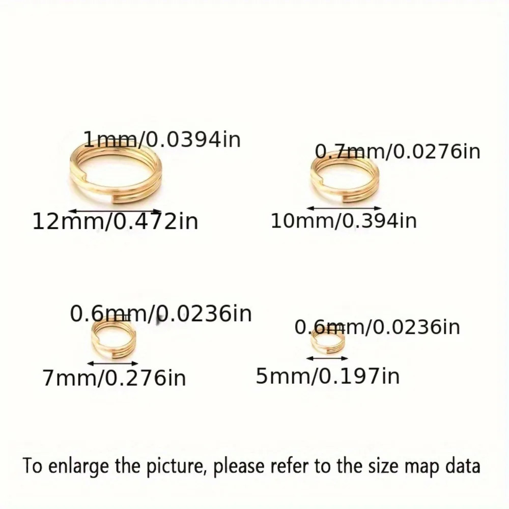 4-10Mm Gold and Silver Double Ring, Multi Size Jewelry Making Connection Ring, D