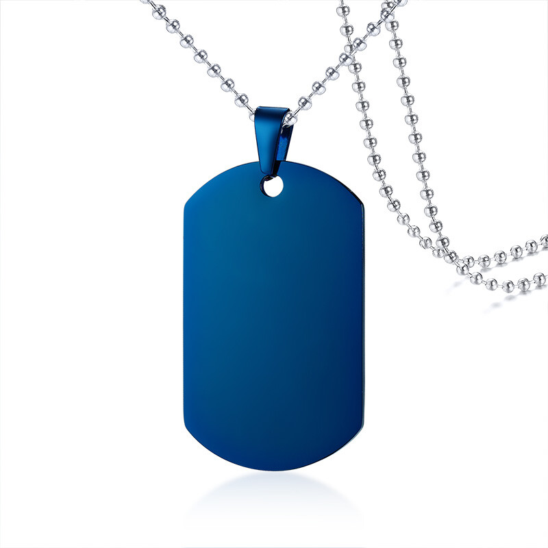 Personalized Engraving Men Necklace Pendant Brother Dog Tag Lucky Halloween Gift