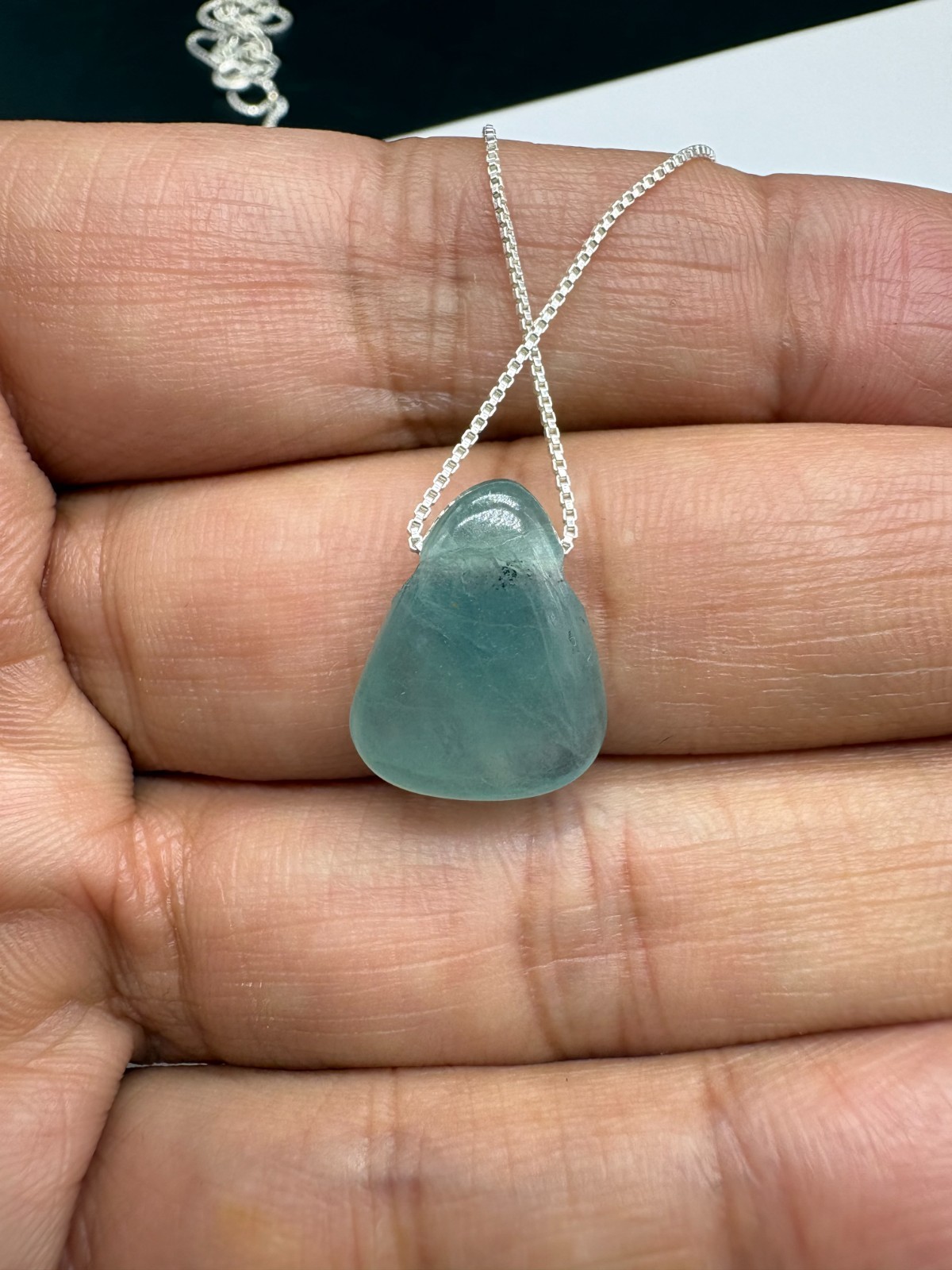 Natural Grandidierite Pendant 8.70 Ct | Side Drilled Blue Green Gemstone