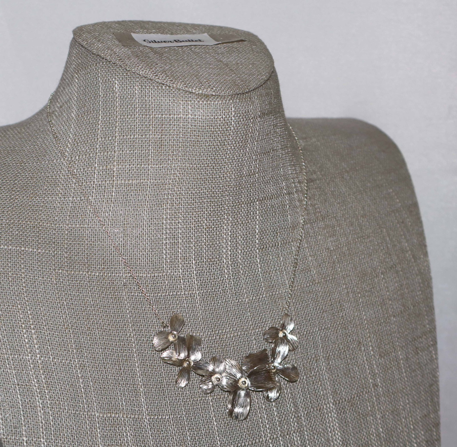 Silpada Sterling Silver “Garden Whimsy” Flower Link Necklace N3242