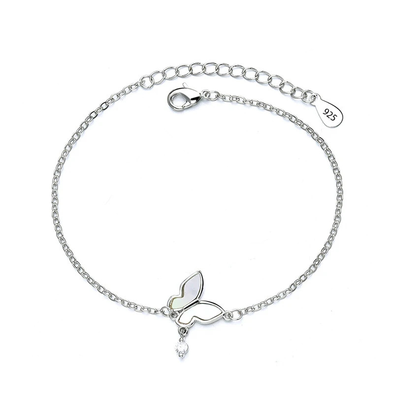925 Sterling Silver Zircon Love Heart Bracelet For Women Bowknot Stars Bead Snak
