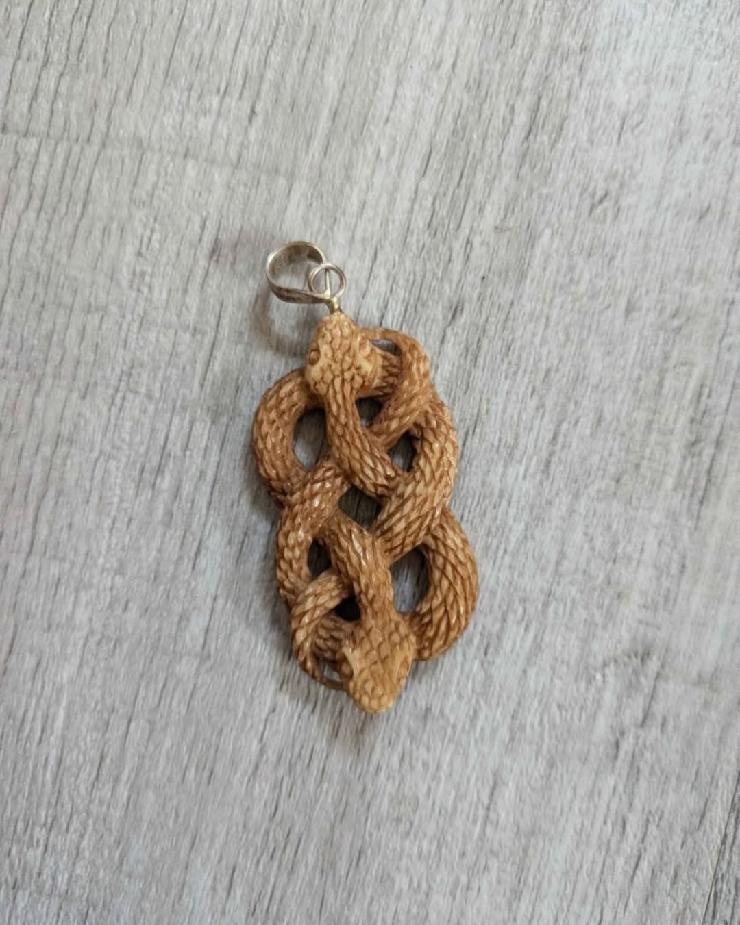 Infinity snakes Boho pendant