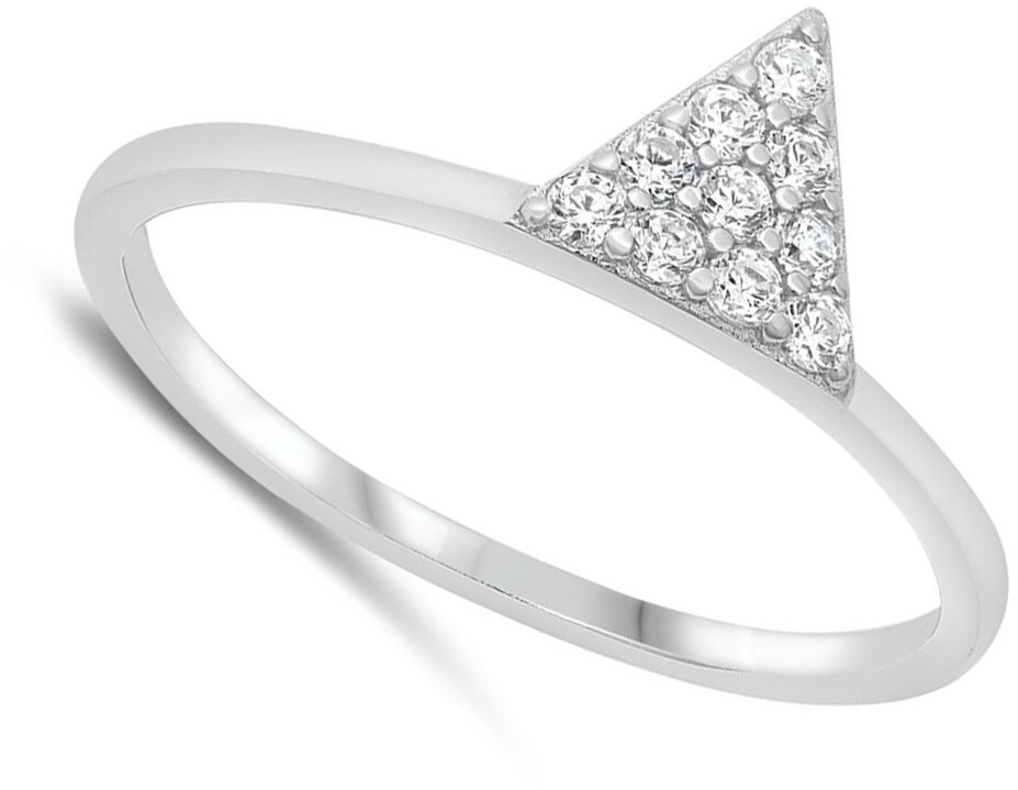 Modern Geometric Boho Triangle Ring New .925 Sterling Silver Band Sizes 4-10