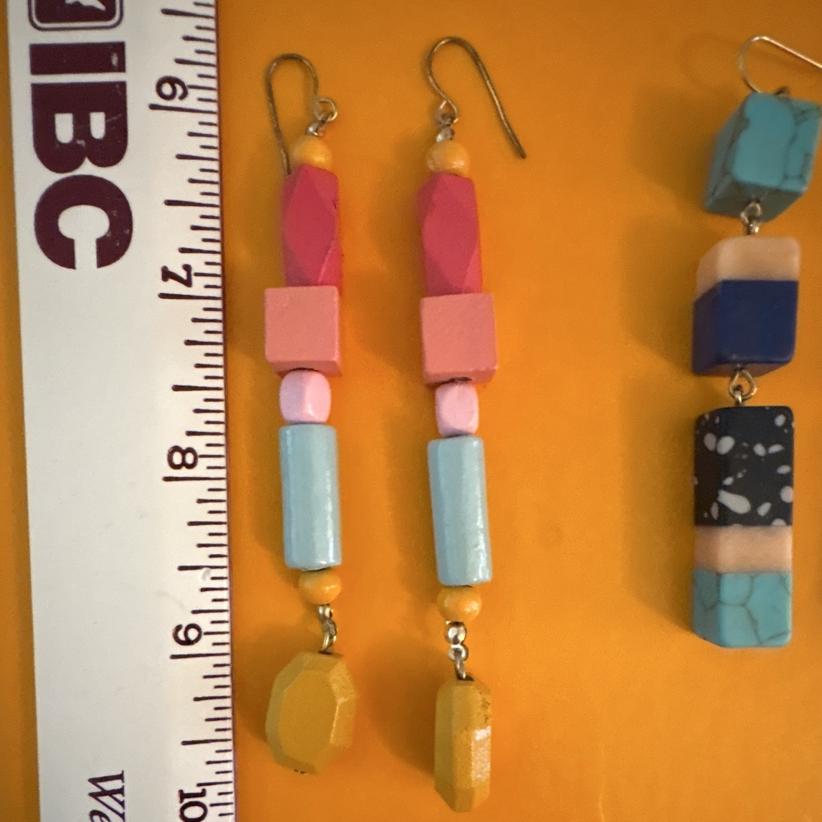 Multicolor Beaded Hoop & Dangle/Drop Earrings Lot, Bohemian Heart Hook