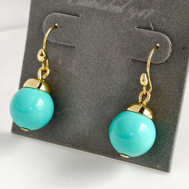 New 33mm Talbots Glass Ball Drop Earrings Gift Chic Women Party Vacation Jewelry
