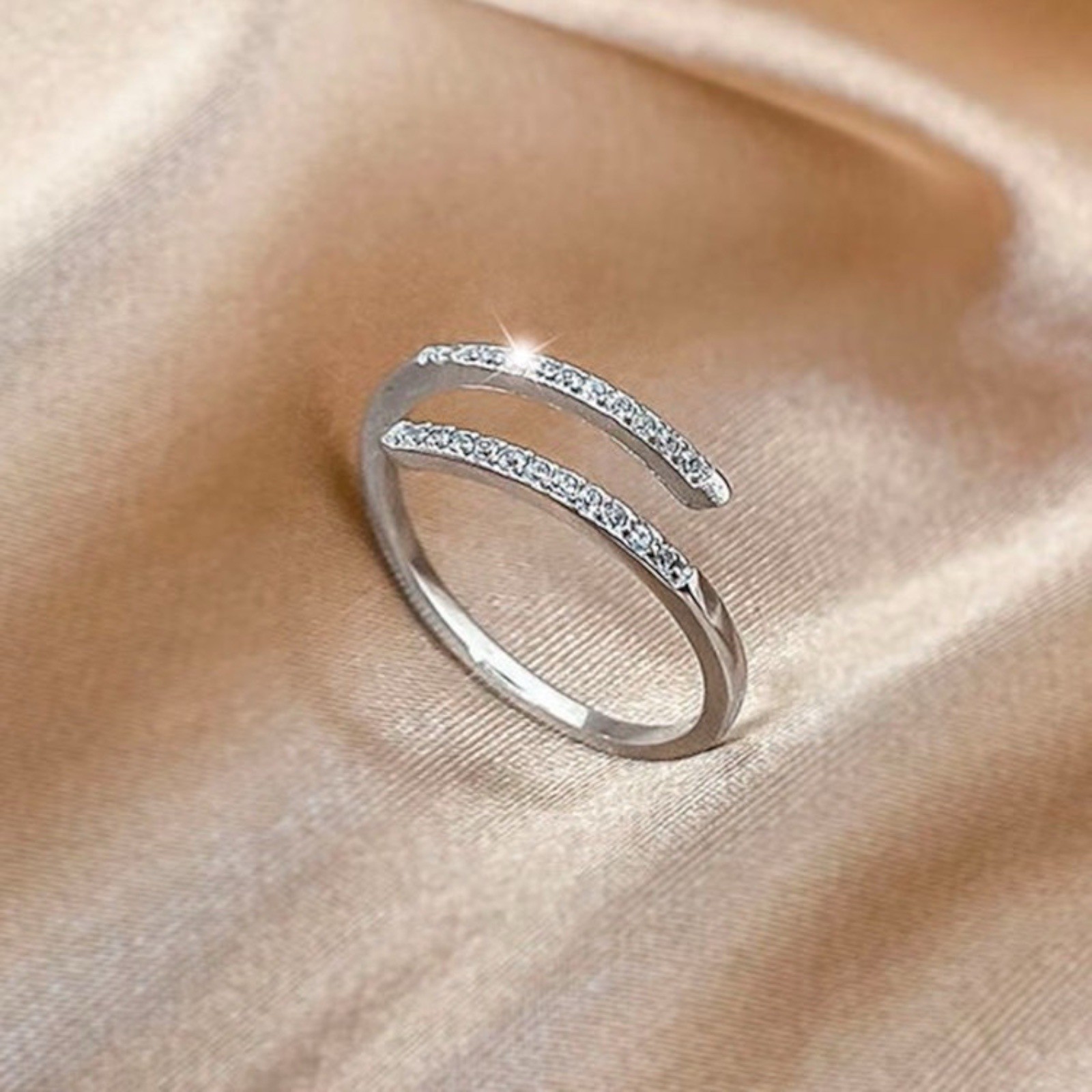 Adjustable Open Size Toe Ring Silver Plated Various Designs Lab-Created A81