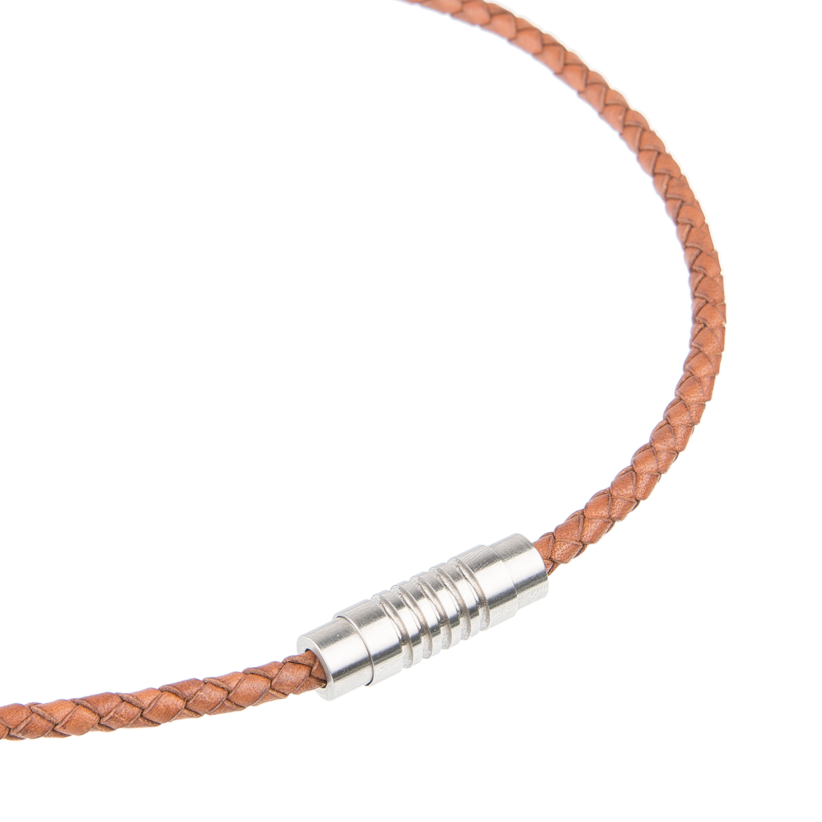 Ernstes Design Leather Necklace K100HB Stainless Steel Length 40 To 19 11/16in
