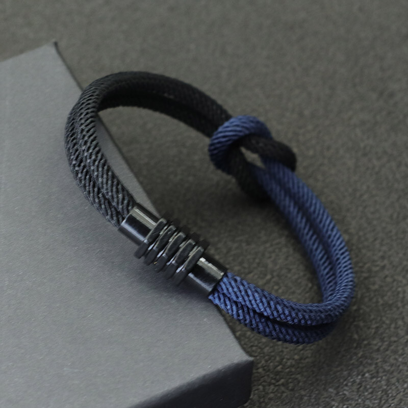 Rope Bracelet Fashion Men Women Square Knot Bracelets Outdoor Magnet Bangles New