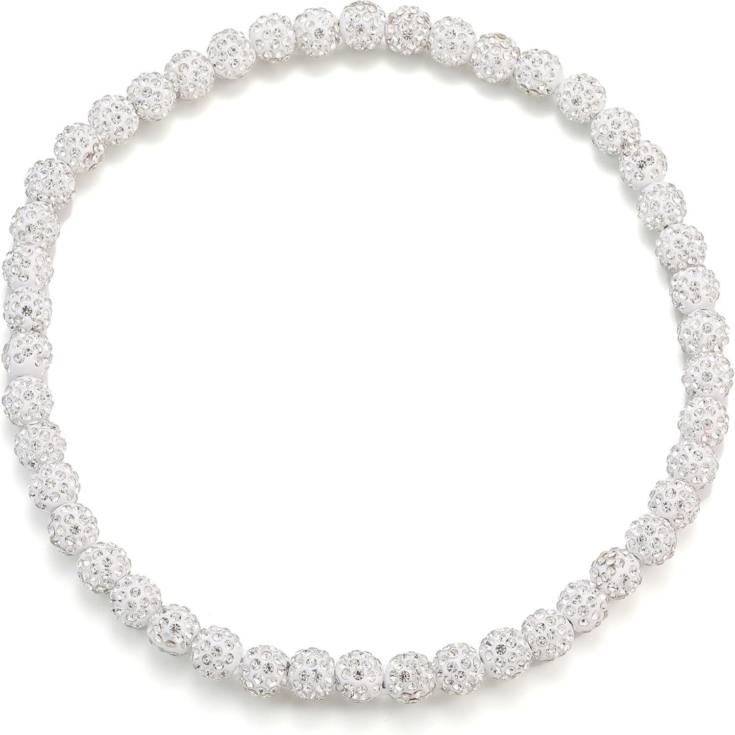 Baseball Beaded Chain Necklace for Men,Bling Ice Collection Baseball Necklace Gi