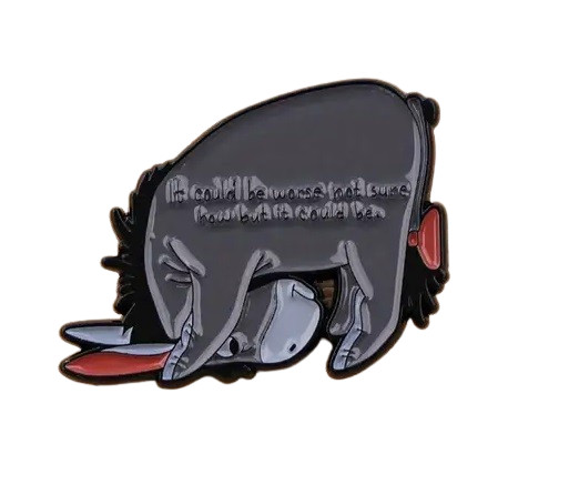 Eeyore – It Could Be Worse Not Sure How But It Could Be! Pooh Enamel Pin – NEW