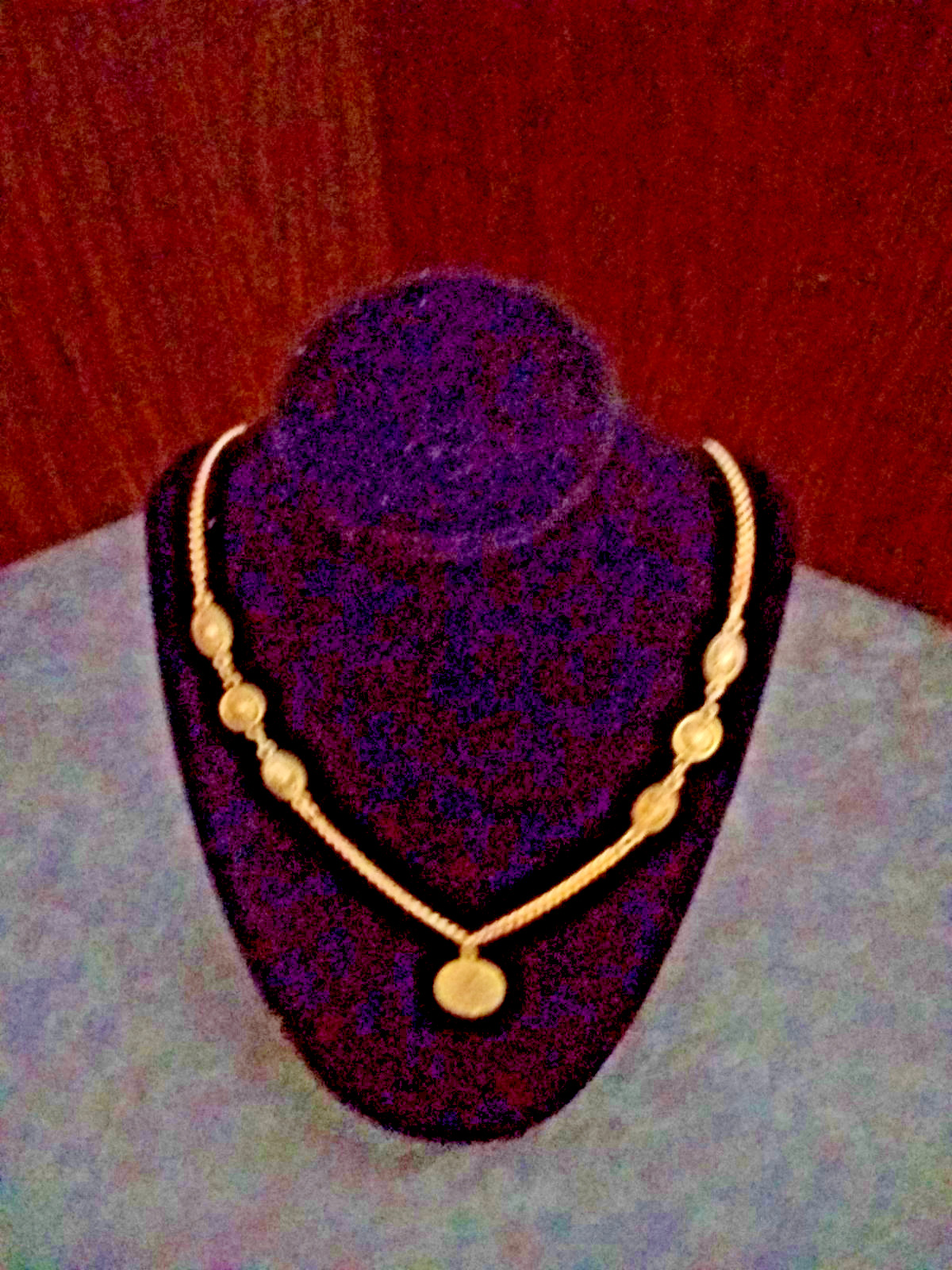 Gold Tone Connector Link Station Necklace 27 Inch Classic Layering Chain