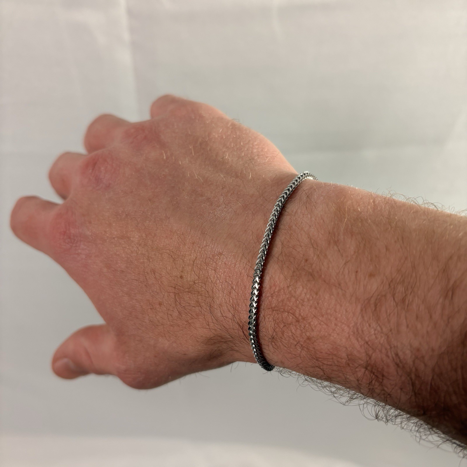Silver Bracelet Premium 316L Surgical Stainless Steel Franco Bracelet 2mm 7”
