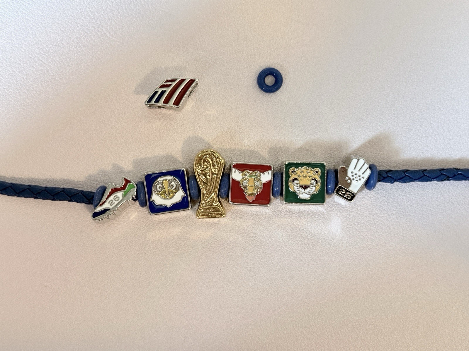 Bank of America FIFA World Cup 26 Braided Charm Bracelet Mascots Trophy Small