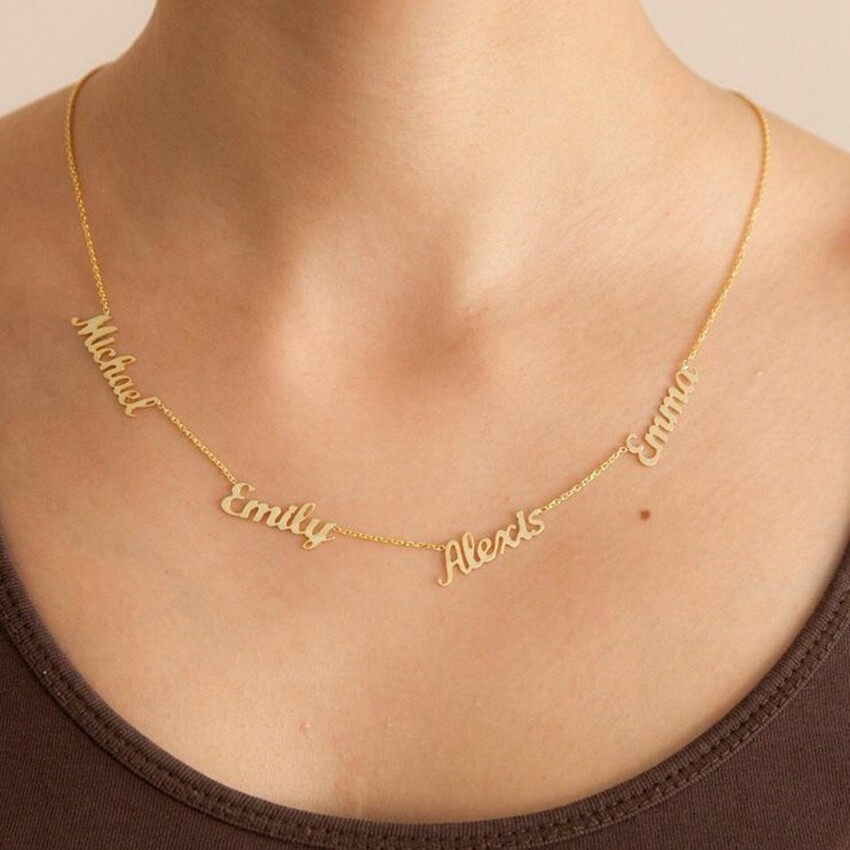 NewVassago Custom Necklace Personalized Multiple Names Necklace For FamilyCouple
