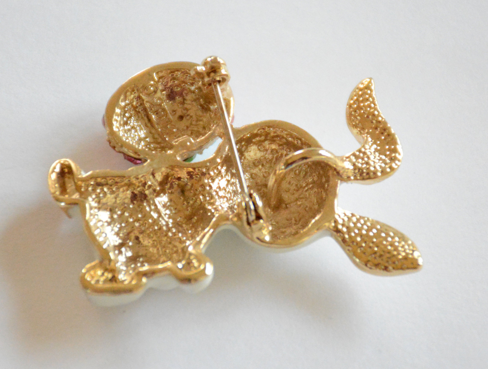 Easter Bunny w Easter Egg Pin and/or Pendent / White Rabbit w Crystal Chip Egg