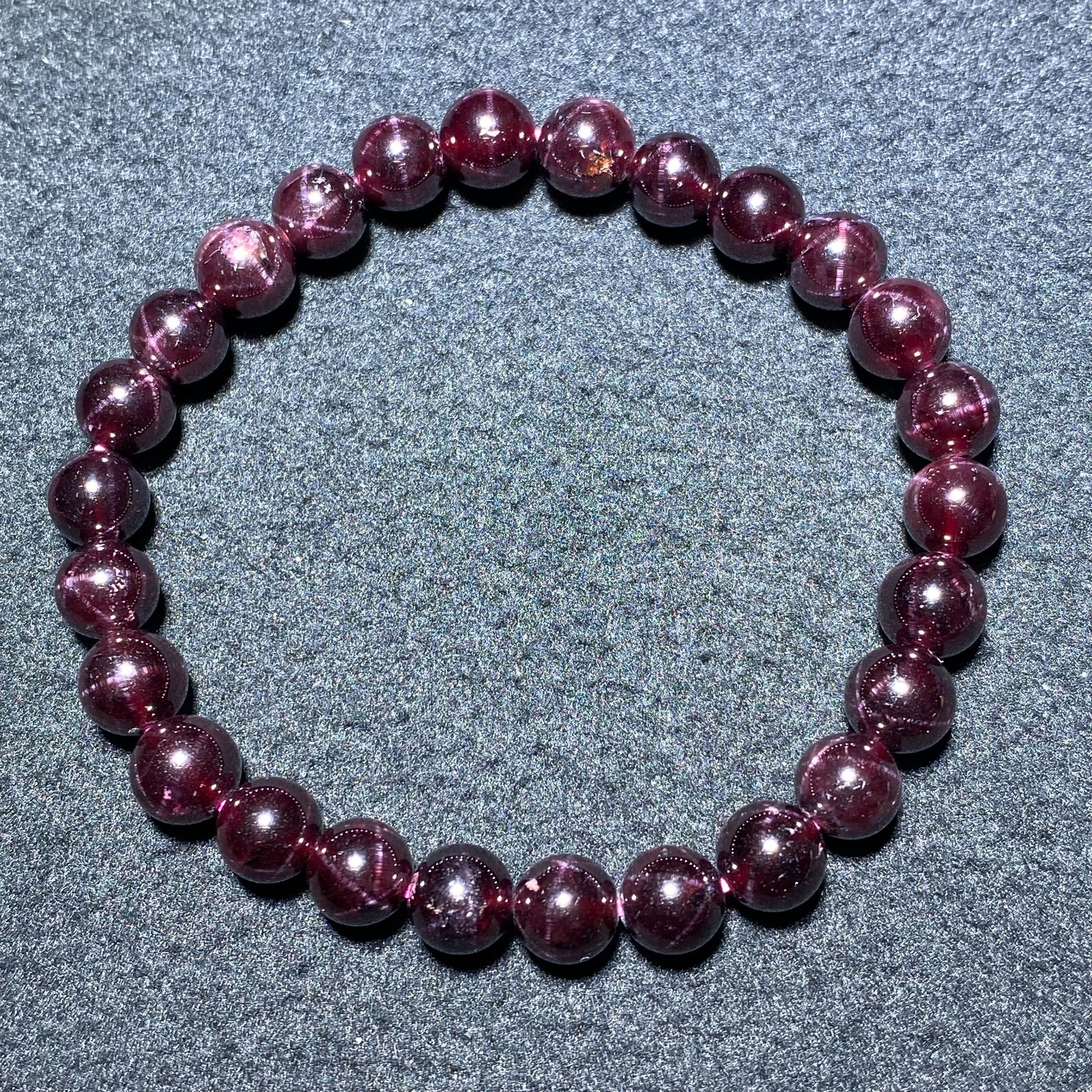 7.8mm Natural Red Starlight Garnet Crystal Beads Bracelet AAAA C1491