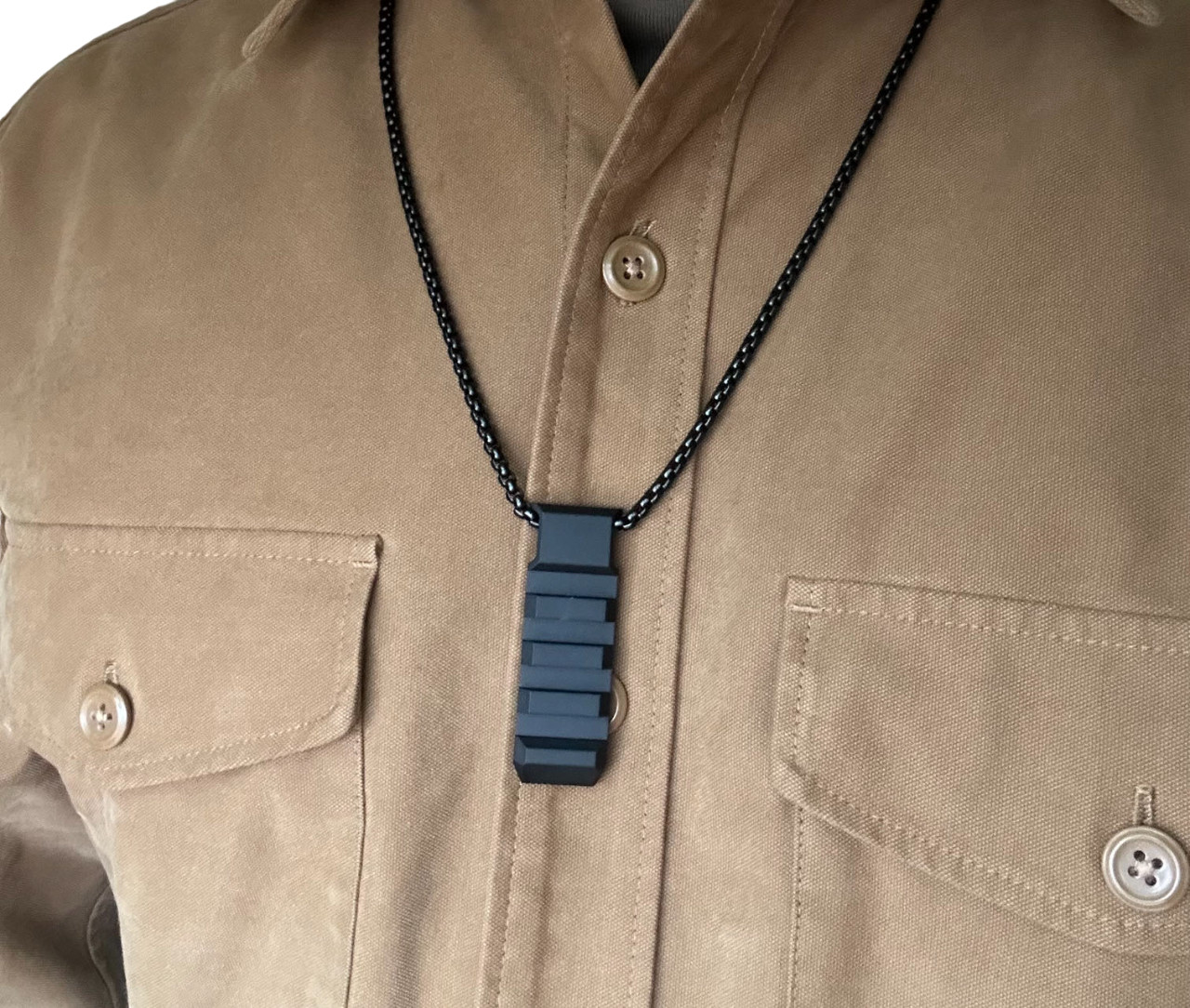 TERA Tactical Picatinny Rail Section Necklace Outdoor Survival Pendant Tool Mens