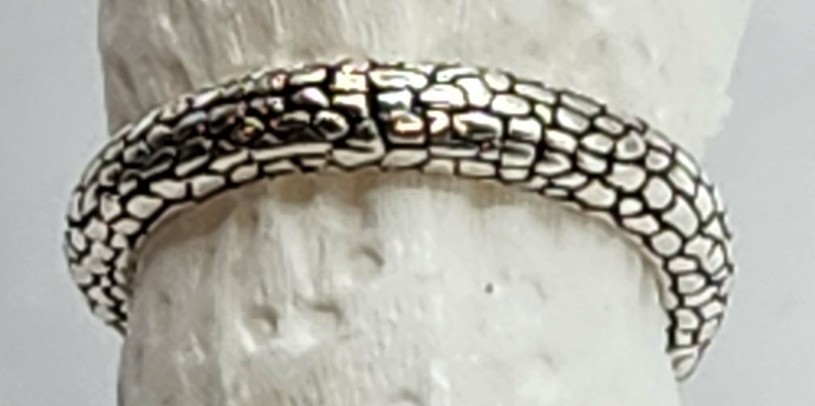 Rare Silver Snake Serpent Ring In Gothic Style Size 8.5 US