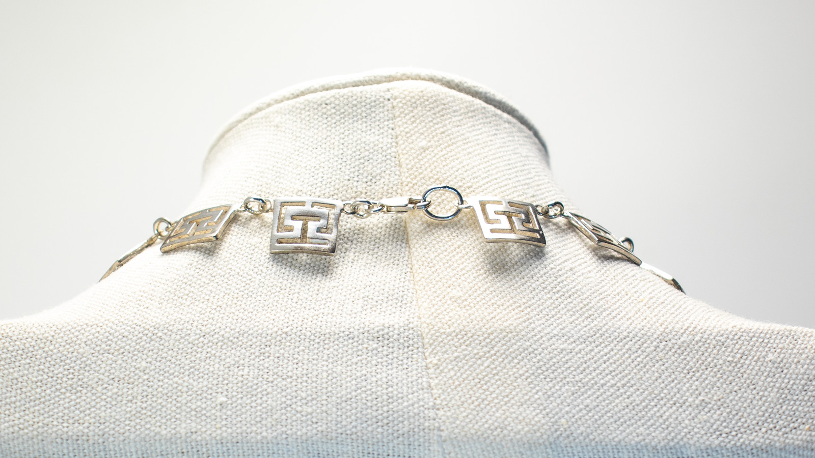 Luxury necklace with Greek meander, durable and stylish 925 silver
